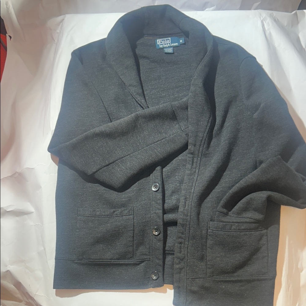 Polo Ralph Lauren Dark Grey Button-Up Cardigan